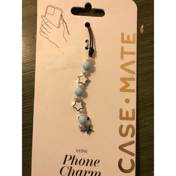 Casemate NWT Mini Phone Charm Blue White Stars - Picture 2 of 5